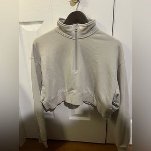 Tna 1/4 zip cropped sweater